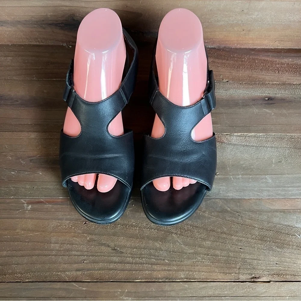 SAS Tripad Comfort Roamer Black Leather Sandals Summer Women's 9.5 S
